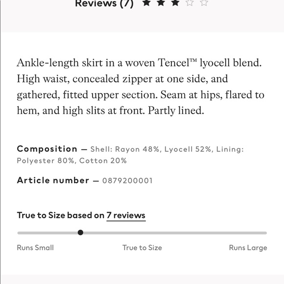 NWT H&M Cream Multicolored Floral Skirt size 10 - Picture 5 of 5